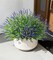 Artificial Outdoor Flowers 20 Bundles UV Resistant Monkey Grass Faux Plants White Purple